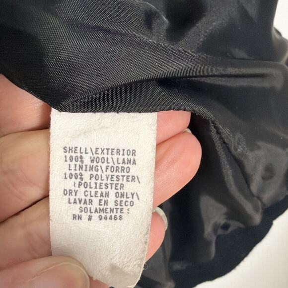 Alanni by Donnybrook 100% Wool Full Zip Jacket 12 Black Ukraine Dress Pea Coat - Picture 4 of 7